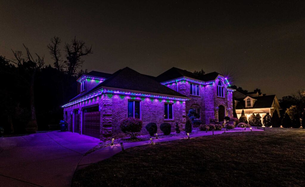 Permanent Christmas lights on a property